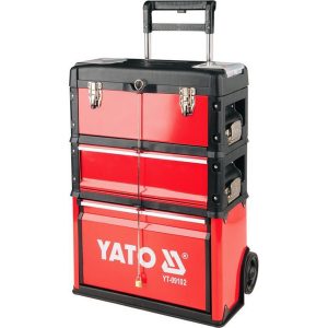 YATO műhelykocsi | 3 rész, 1 fiók. Maximális rugalmasság, stabil felépítés, csúszásgátló munkalap. Maximális terhelhetőség 45 kg.