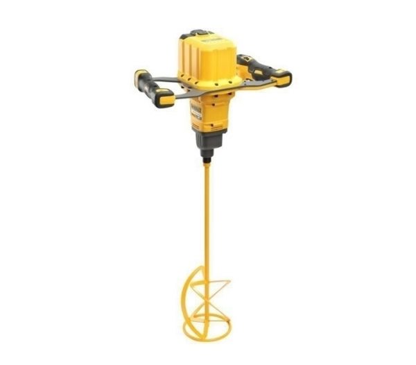 DEWALT elektromos keverő 54 V dupla fogantyú a kényelmes munkavégzés érdekében M14 menet 160 mm átmérőjű pengével, max. penge átmérője 160 mm.