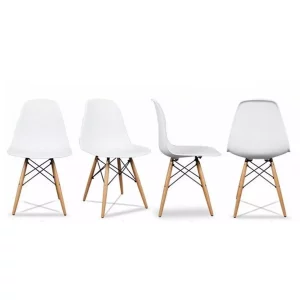 ITALIANO székkészlet - fehér | 4 darab skandináv stílusban tökéletes, stabil és modern bútor, minden szobához megfelelő. Teherbírás 120kg-ig.