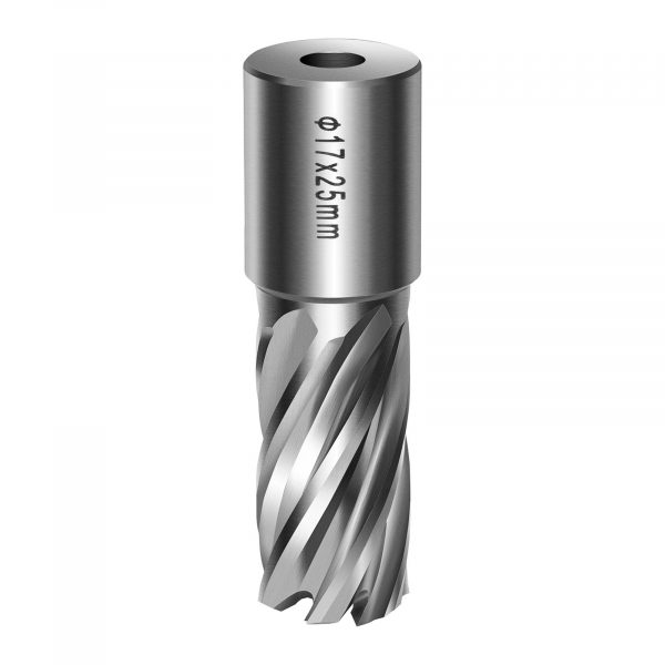 HSS magfúró - Ø 17 mm - 25 mm, mágneses fúrókhoz, speciális nagysebességű acél, keménysége M2, 65 HRC, gyorsabb, mint a sodrott fúróé.