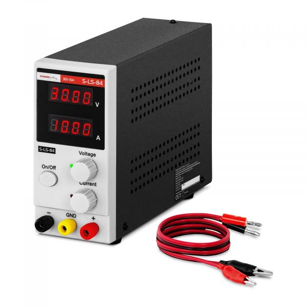 Laboratóriumi szabályozású tápegység, 0-30 V - 0-10 A - 300 W | S-LS-84