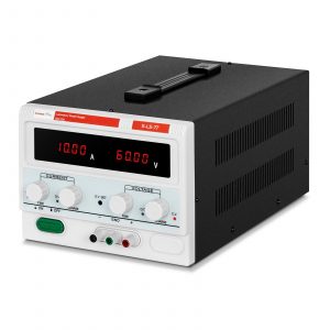 Laboratóriumi szabályozású tápegység, 0-60 V – 0-10 A DC | S-LS-77