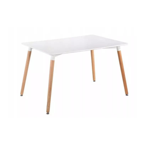 Modern asztal SKANDIA- fehér | A DT-002 WHITE tökéletes nappali vagy étkező bútor modern skandináv stílusban.