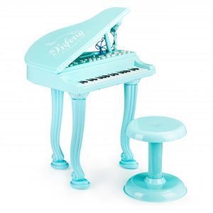 Zongora gyerekeknek mikrofonnal és székkel | Blue