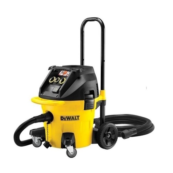 DeWALT - 1400W - 35L ipari porszívó A DWV902M egy porszívó, amely garantálja az M. szűrt levegő tisztaságát. Légáram: 4080 l / perc.