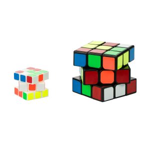 Rubik kocka 5,65 x 5,65 cm + 3 x 3 cm | A 2db egy puzzle, amely logikai gondolkodást tanít és fejleszti a kézi készségeket.