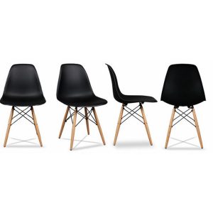 Étkező székek - fekete, 4db Az ITALIANO egy modern bútor a nappalihoz vagy az étkezőhöz, egyszerű kialakítással, skandináv stílusban.