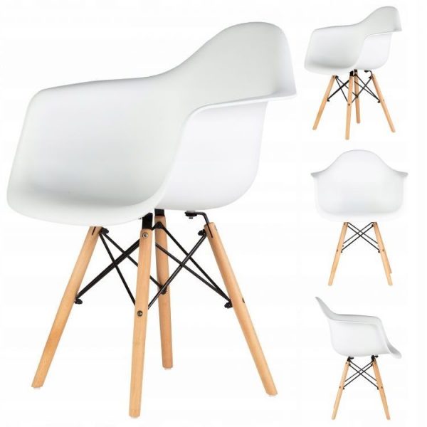 ESPOO székkészlet - fehér | 4 darab tökéletes bútor a nappaliba vagy az étkezőbe. Az egyszerű kialakítás skandináv stílusban nagyszerű megjelenést kölcsönöz a székeknek mind a modern, mind a klasszikus belső térben.