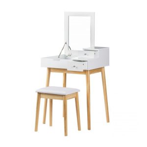 Fésülködő asztal összecsukható tükörrel + szék | Sára