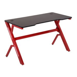 Játékasztal fekete - piros keret | 120x60x73 cm alkalmas profi játékosok számára. A modern kialakítású PC-asztal maximális kényelmet biztosít játék vagy munka közben.