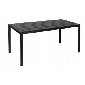 Kerti étkezőasztal - fekete, 156x78cm | SAK-156 FEKETE
