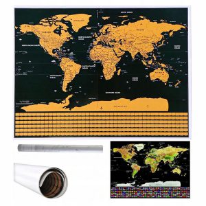 A világ ablaktörlő térképe zászlókkal XXL | 82x59 cm