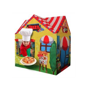 Gyermek sátor - pizzéria - kiválóan használható szabadban és beltéren. Egyszerű telepítés. A gyereksátor igazi étteremhez hasonlít. Görgető adagolóablak.