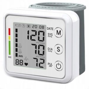 Digitális nyomásmérő LCD kijelzővel + műanyag tokkal a vérnyomás- és pulzusszabályozás alapkészüléke.