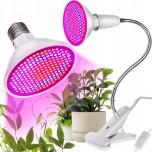 LED lámpa növények termesztéséhez és termesztéséhez 200 LED E27 | A 9,5 W támogatja a fotoszintézist, ami segíti a növény növekedését és táplálását.