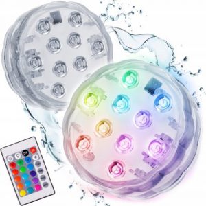 Vízálló LED lámpák távirányítóval 2db Multicolor akár 16 különböző színben és 4 különböző módban világíthat.