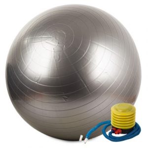 Fit labda - gimnasztikai labda 75 cm-es pumpa ezüsttel ideális otthoni edzéshez és rehabilitációhoz. Ideális mindenkinek.