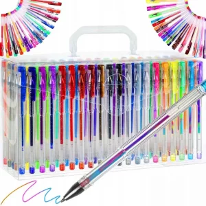 Gél tollak - készlet 140db többszínű - különféle színek és vizuális effektusok támogatják ennek az egyedülálló írószerkészletnek a használatát.