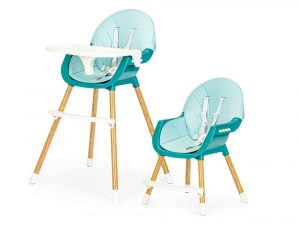 Gyerek étkezőszék 2 az 1-ben kék Ételtálcával biztosítja a gyermek kényelmét a közös étkezés során. Csúszásgátló lábakkal ellátott szék.