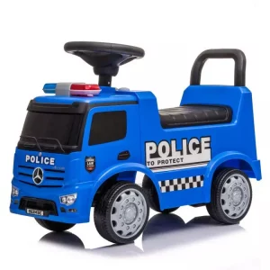 Gyermek futóbicikli - kék rendőrautó a valódi rendőrjármű utánzatának köszönhetően, a mobil jármű sok órányi szórakozást biztosít Önnek.