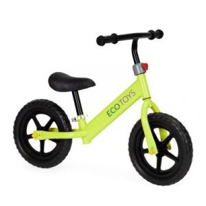 Gyermek kidobó / kerékpár - max. 20kg neonsárga - támogatja a gyermek mozgáskoordinációját, megtanul egyensúlyozni és egyensúlyt tartani.