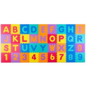 Habbetét gyerekeknek - ábécé A szín 36 rejtvényből áll, amelyeket bármilyen konfigurációban összeállíthat gyermekével.