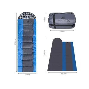 Hálózsák 200x75cm | kék-fekete tökéletes hálózsáknak kirándulások vagy táborok alkalmával, de akár tartalék meleg takaróként is használható.