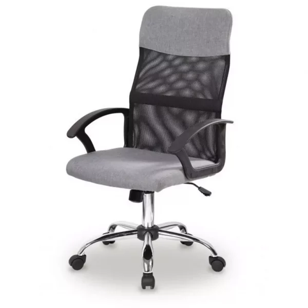 Irodai szék - szürke Lillian rugalmas, légáteresztő hálóból készült, amely biztosítja a megfelelő ergonómiai pozíciót a munkahelyen.