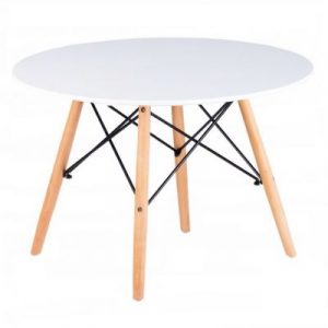 Modern skandináv asztal - fehér | 60 cm - lakkozott MDF lapból készült, ami ellenáll a karcolásoknak intenzív használat során.