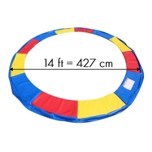 Trambulinrugós huzat - színes 427 - 430 cm megbízható védelmet nyújt a trambulin szélére való szerencsétlen leesés esetén.