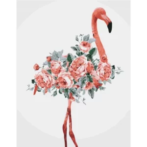 Számfestés - A Flamingo 40X50cm nagyszerű módja annak, hogy megszabaduljon a stressztől és pihenjen. Beleértve a tartozékokat.