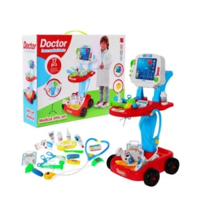 A piros gyermekorvosi kocsi minden diétához megfelelő ajándék. Ötvözi a szórakozást és az oktatást – bemutatja az orvosi szakmát.
