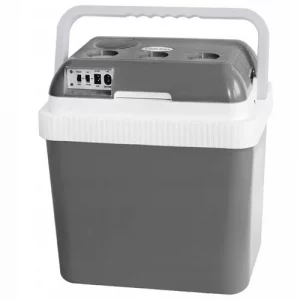 A hordozható autós hűtőszekrény élelmiszerek és italok hűtésére vagy melegen tartására szolgál. A hűtőszekrény térfogata 30 liter.