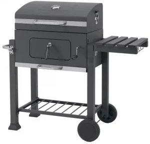 A szenes kerti grill grillezésre alkalmas ételek elkészítésére szolgál. A fő rács krómozott.