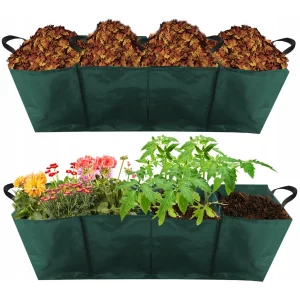 Kerti táska - kosár készlet 4x46L kiválóan alkalmas levelek, levágott fű tárolására, de akár hulladékválogató edénynek is.