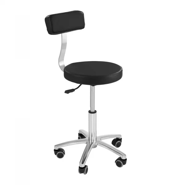 Physa Terni kozmetikai szék - fekete | modell: Terni Black. Egyszerű, de stílusos kialakítás. Szilárdság - terhelés 150 kg. Kényelmes formájú ülés.