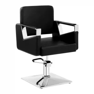 Fodrász szék lábtartó nélkül Bristol - fekete | modell: Bristol Black. Kényelem, hidraulikus szivattyú, egyszerű telepítés és tisztaság.