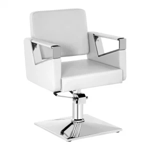 Fodrász szék lábtartó nélkül Bristol - fehér | modell: Bristol White. Kényelem, hidraulikus szivattyú, egyszerű telepítés és tisztaság.