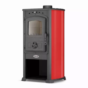Kályhák - tűzhely 10kW BLIST ZAR | piros a 10 kW-os maximális teljesítménynek köszönhetően akár 120 m2 felületet is fel tudnak melegíteni.