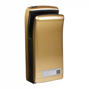Kézszárító - arany modell: Bari gold Comfort - könnyen tisztítható. Praktikusság - falra akasztva. Biztonság - IPX4 védelmi szint.