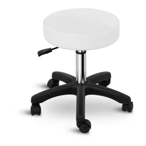 Szék háttámla nélkül Aversa - fehér | Az Aversa White egy professzionális kozmetikai szék, mindössze 4 kg súlyú, így könnyen hordozható.