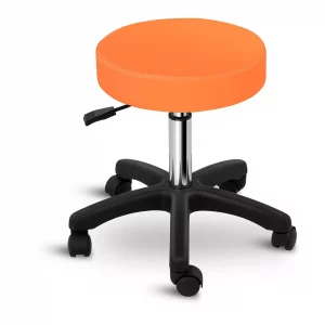 Szék háttámla nélkül Aversa - narancssárga | modell: Az Aversa Orange egy professzionális kozmetikai szék, amely a fényes rozsdamentes acélnak köszönhetően stílusos megjelenésű.