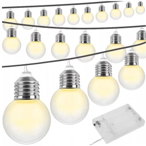 LED lámpa díszlánc 20 db - girland - alacsony energiafogyasztás és modern dizájn jellemzi. A kábel hossza legfeljebb 5,2 m.