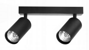 Mennyezeti / fali spotlámpa - fekete | 2 x GU10 - fali vagy mennyezeti lámpaként is használható. Alumíniumból készült.
