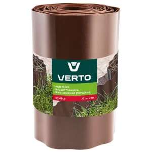 Szegély / gyepszegély 20cm x 9m barna VERTO | 15G515 - otthoni pázsit és kert praktikus és esztétikus kezelése.