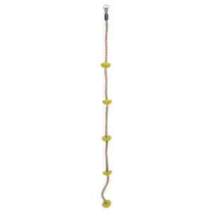 Gyermek mászókötél 2m 26mm LEQ LUIX - 3 éves kortól gyermekek számára készült. Időközönként kis műanyag karikákat helyeznek a kötélre.