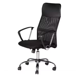 Irodai szék - fekete | Az Ella rendkívül ergonomikus háttámlája hálóval rendelkezik, amely biztosítja a megfelelő pozíciót és a szellőzést munka közben.