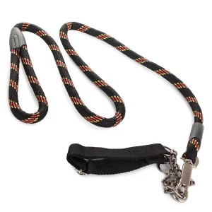 Kutya póráz nyakörvvel 120cm / 1,3cm | fekete - ideális megoldás hosszú sétákhoz kedvencével. Maximális kényelmet biztosít.