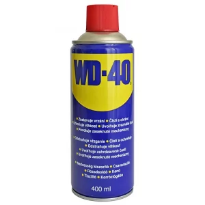 Multifunkciós spray WD-40 400ml - megállítja a nyikorgást, kiszorítja a nedvességet a fémfelületekből, lazítja és keni a mozgó alkatrészeket.