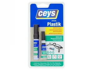 Pillanatragasztó Ceys SPECIAL PLASTIK - 3 g + 4 ml - polipropilén, polietilén, teflon és egyéb műanyagok ragasztására alkalmas.